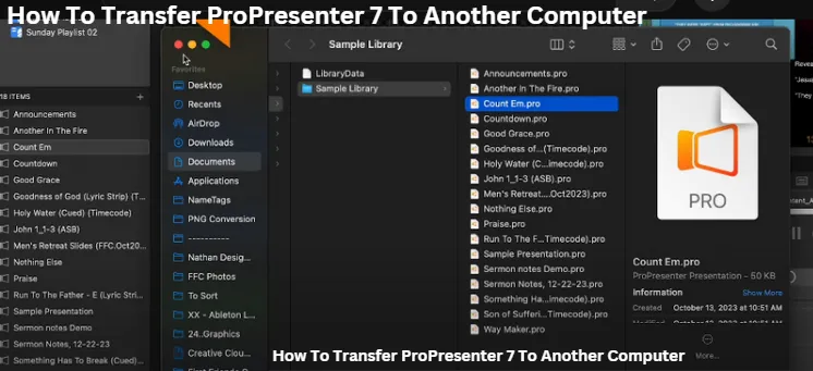 How To Transfer ProPresenter 7 To Another Computer