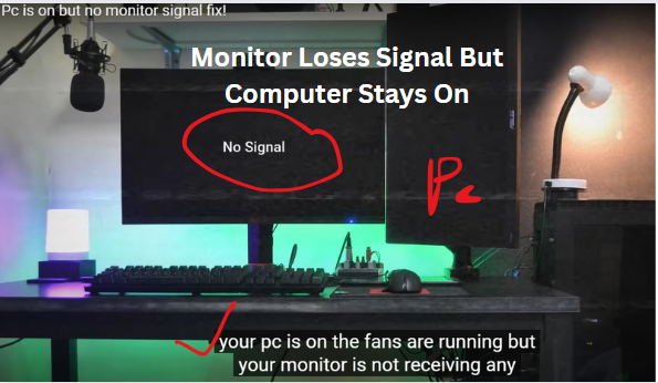 Monitor Loses Signal But Computer Stays On