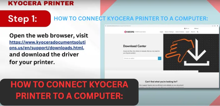 HOW TO CONNECT KYOCERA PRINTER TO A COMPUTER