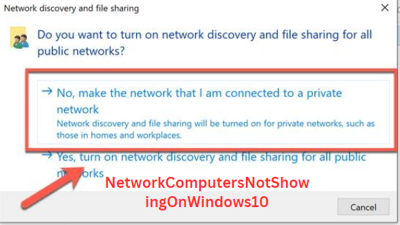 NetworkComputersNotShowingOnWindows10