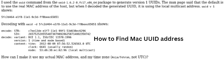 How to find MAc UUID number