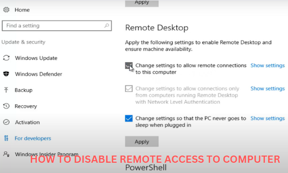 How To Disable Remote Access To Computer