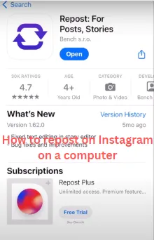 How to repost on Instagram on a computer