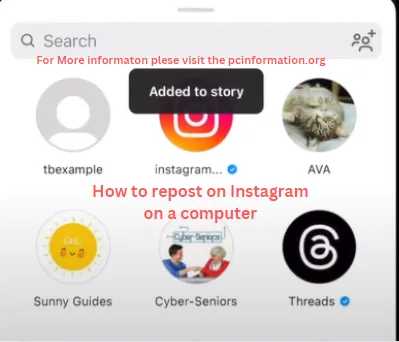 How to repost on Instagram on a computer