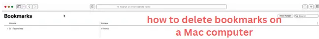 how to delete bookmarks on a Mac computer